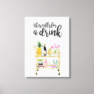 Impressão Em Tela Hora feliz em casa II