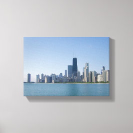 Impressão Em Tela Horizonte de Chicago