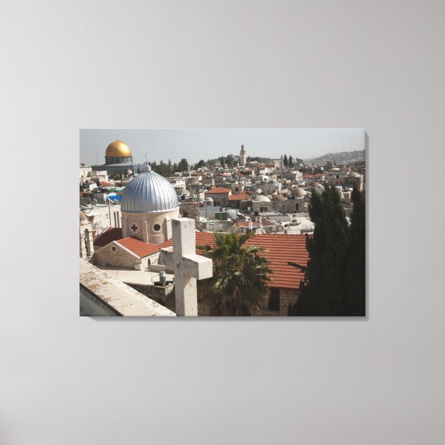 Impressão Em Tela Horizonte de Jerusalém Antiga (Frente)