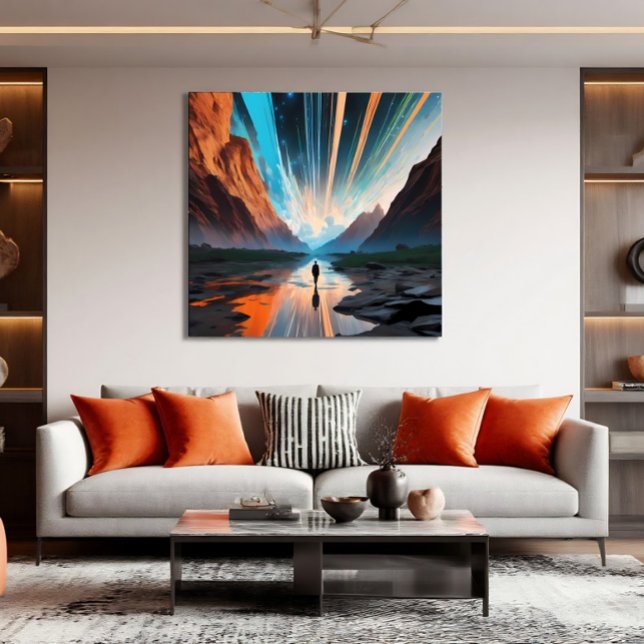 Impressão Em Tela Horizonte Infinito (Criador carregado)