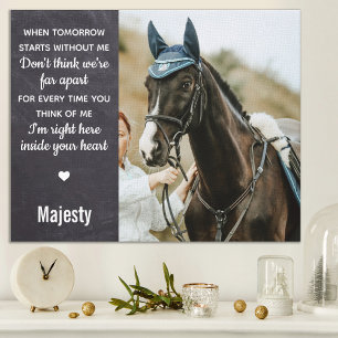 Impressão Em Tela Horse Memorial - Pet Perde Simpatia Keepsakue Cava
