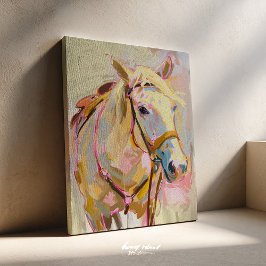 Impressão Em Tela Horse Painting, Cowgirl Equestrian Wall Art