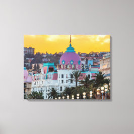 Impressão Em Tela Hotel Negresco, hotel de luxo famoso, em Nice, Fra