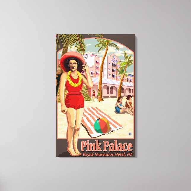 Impressão Em Tela Hotel Real Hawaiian no Havaí (Frente)