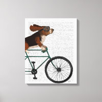 Hound Basset na Bicicleta