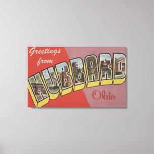 Impressão Em Tela Hubbard, letra ScenesHubbard de OhioLarge, OH