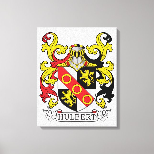 Impressão Em Tela Hulbert Family Crest (Frente)