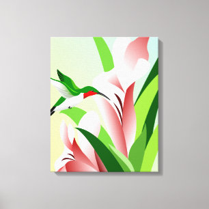 Impressão Em Tela Hummingbird com garganta