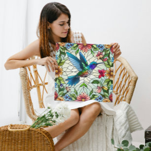 Impressão Em Tela Hummingbird Gracioso com Efeito de Vidro Obtido