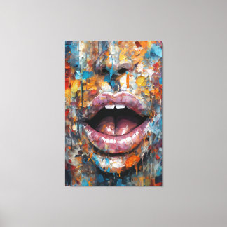 Impressão Em Tela Humor colorido, surreal abstrato
