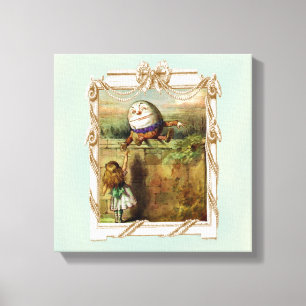 Impressão Em Tela Humpty Dumpty e Alice