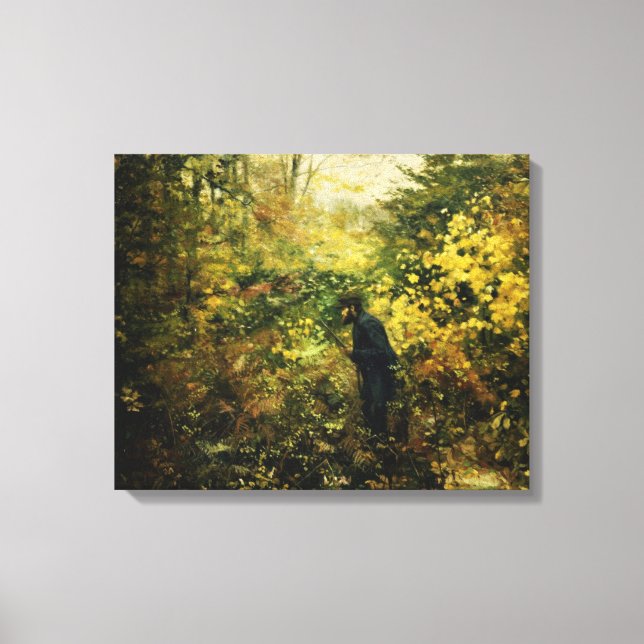 Impressão Em Tela Hunter in the Forest (por H.A. Brendekilde) (Frente)