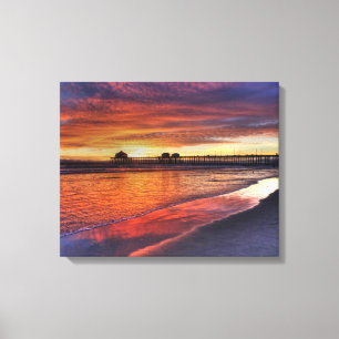 Impressão Em Tela Huntington Beach Pier, Califórnia