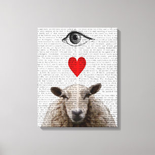 Impressão Em Tela I Heart Ewe