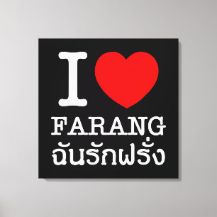 Impressão Em Tela I Heart (Love) Farang