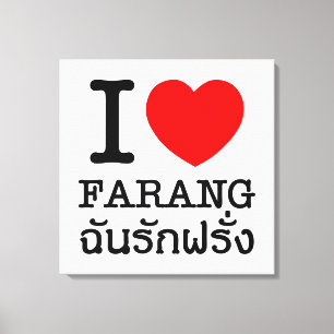 Impressão Em Tela I Heart (Love) Farang