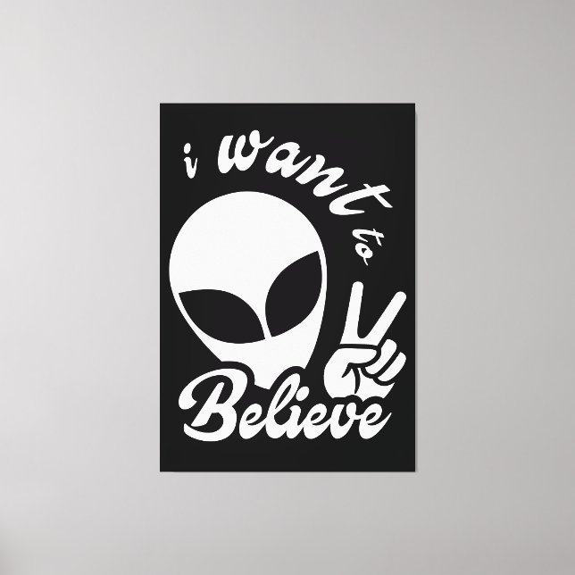 Impressão Em Tela I Want to Believe (Frente)