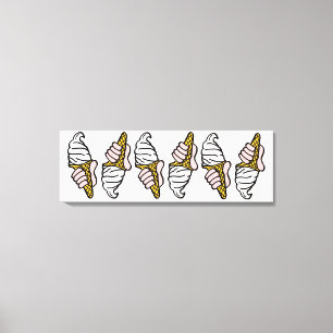 Impressão Em Tela Ice Cream Design with Ice Cream Cone or Cornet