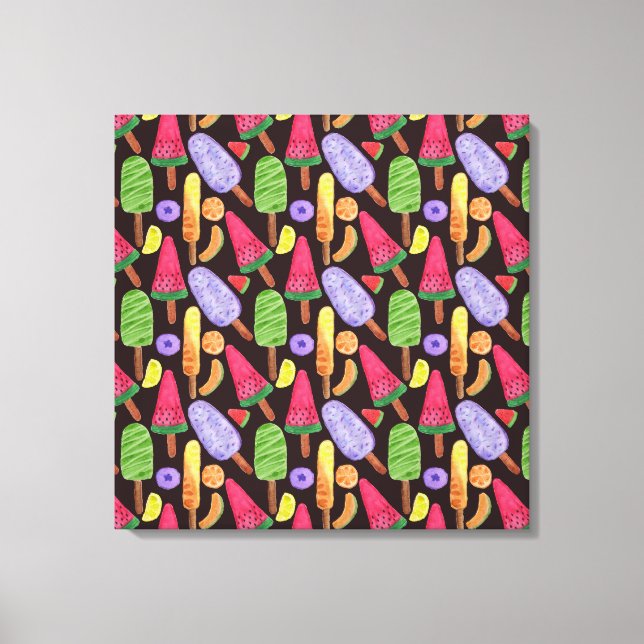Impressão Em Tela Ice cream pattern | Lollies pattern | lollipop 4 (Frente)