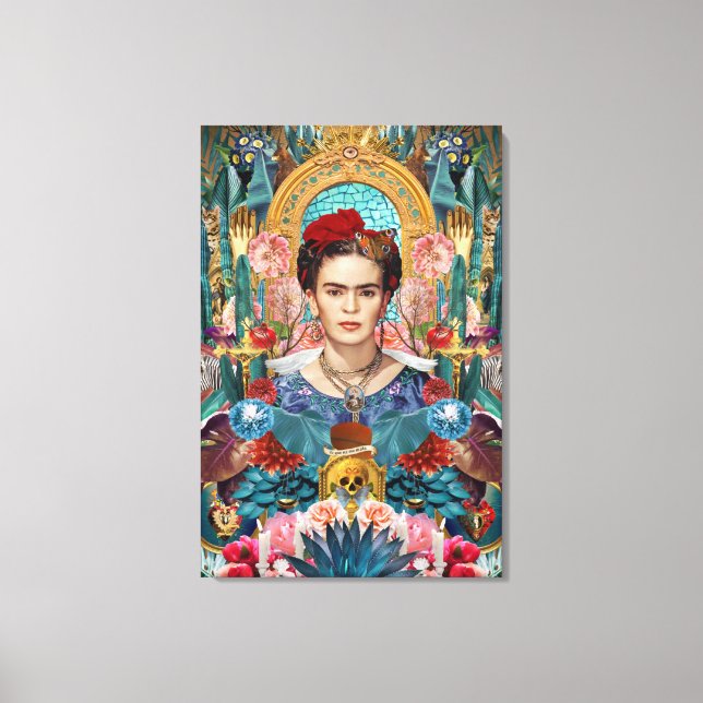 Impressão Em Tela icone-mexicaine-frida-kahlo (Frente)