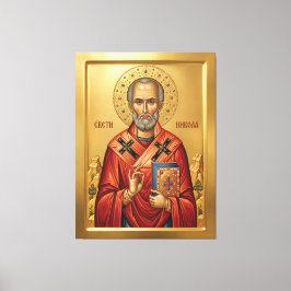 Impressão Em Tela ícone ortodoxo de São Nicolau