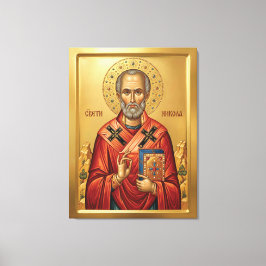 Impressão Em Tela ícone ortodoxo de São Nicolau