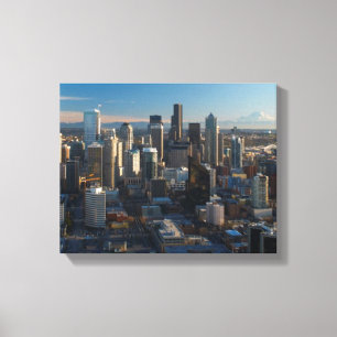 Impressão Em Tela Ideia aérea da skyline da cidade de Seattle