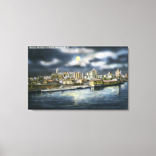 Impressão Em Tela Ideia da skyline de Albany na noite