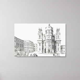 Impressão Em Tela Igreja de Notre Dame, Salzburgo, Áustria, de "Ent