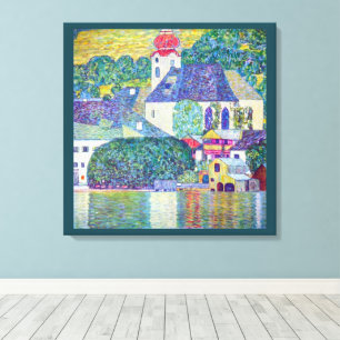 Impressão Em Tela Igreja de São Wolfgang por Gustav Klimt, Arte Vito