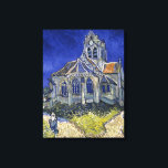 Impressão Em Tela Igreja em Auvers por pintura de Van Gogh<br><div class="desc">A igreja de Auvers-sur-Oise,  vista do Chevet por Vincent van Gogh</div>