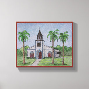Impressão Em Tela Igreja na Baía de Fuga, Jamaica