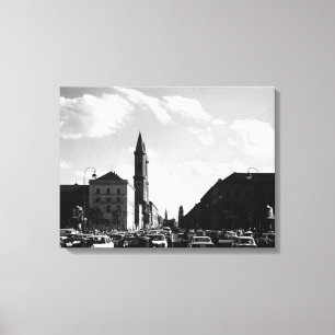 Impressão Em Tela Igreja Universitária Vintage Mich ludwigstraße