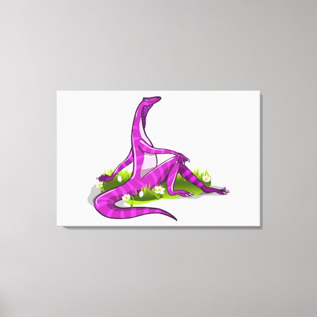 Impressão Em Tela Iguanodon Mostrando Sua Beleza Natural. (Frente)