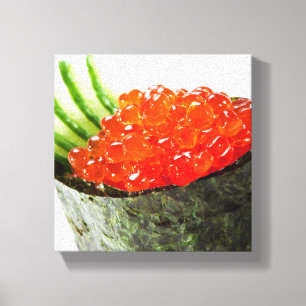 Impressão Em Tela Ikura (Salmon Roe) Gunkan Maki Sushi