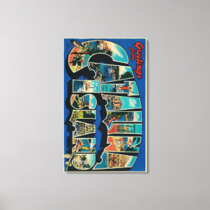 Impressão Em Tela Ilha Catalina, Califórnia - Letra Grande