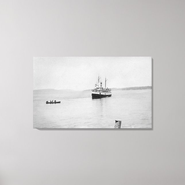 Impressão Em Tela Ilha Lopez, WA - Rosalie Ferry San Juan (Frente)