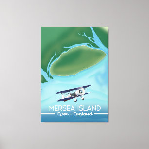 Impressão Em Tela Ilha Mersia, poster de viagens Essex Vintage