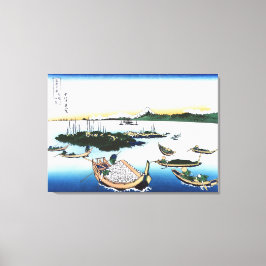 Impressão Em Tela Ilha Tsukuda na província de Musashi