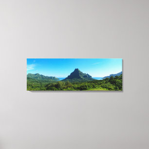 Impressão Em Tela Ilha verde de Moorea em panorama