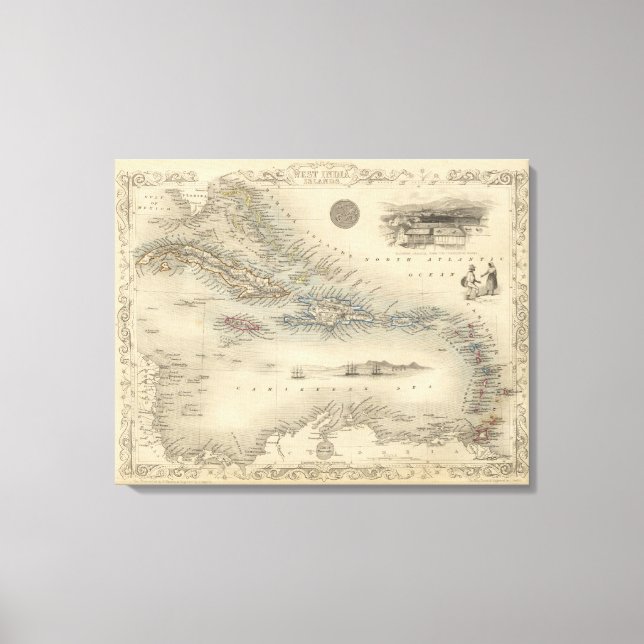 Impressão Em Tela Ilhas da Índia Ocidental 3 (Frente)