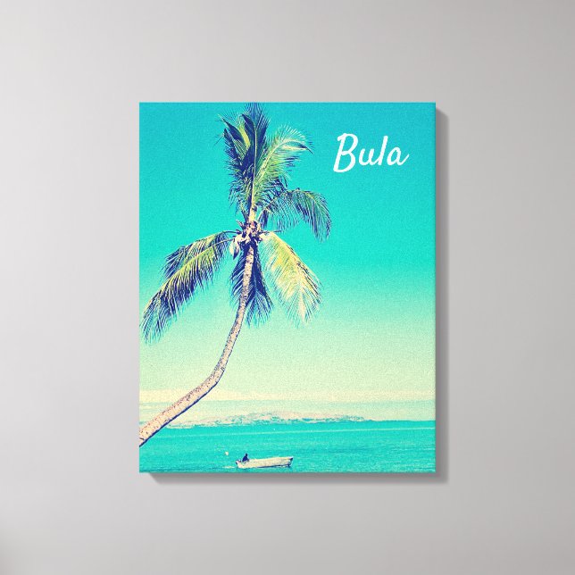 Impressão Em Tela Ilhas de palmeiras tropicais Fiji viagem (Frente)