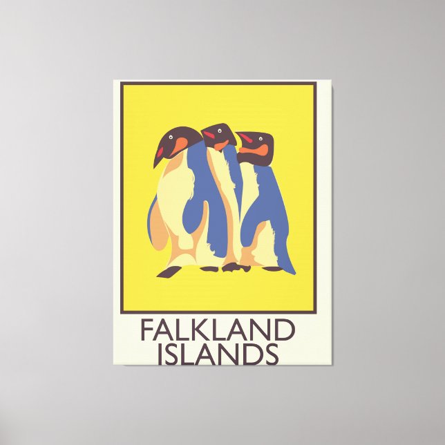 Impressão Em Tela Ilhas Falkland (Frente)