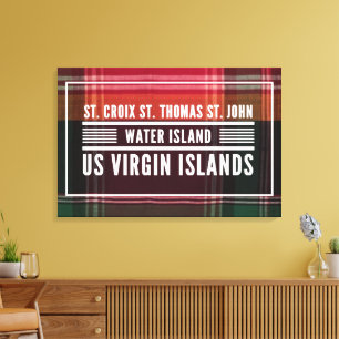 Impressão Em Tela Ilhas Virgens dos EUA USVI Madras Tropical