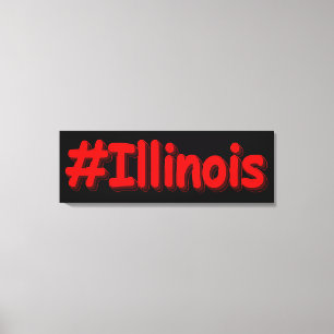 Impressão Em Tela "#Illinois " Design bonito. Comprar Agora