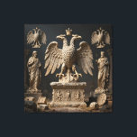 Impressão Em Tela IllyrianAltarRelics-SacredEagleArtBundle I HERSYM<br><div class="desc">Step into the world of Ancient Illyrian Majesty. This exclusive Sacred Eagle Art Bundle (Part 1) features a double-headed eagle meticulously rendered in royal white marble with liquid gold accents. Inspired by ancient altar relics, this piece blends historical symbolism with modern Art Deco luxury. Exclusive digital art series by Ta-Bo...</div>