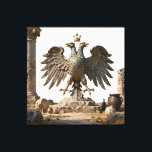 Impressão Em Tela IllyrianAltarRelics-SacredEagleArtBundleIVHERSYM<br><div class="desc">Step into the world of Ancient Illyrian Majesty. This exclusive Sacred Eagle Art Bundle (Part 1) features a double-headed eagle meticulously rendered in royal white marble with liquid gold accents. Inspired by ancient altar relics, this piece blends historical symbolism with modern Art Deco luxury. Exclusive digital art series by Ta-Bo...</div>