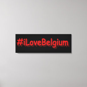 Impressão Em Tela "#iLoveBelgium" Design bonito. Comprar Agora
