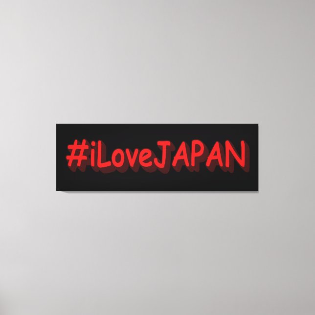 Impressão Em Tela "#iLoveJAPAN" Design bonito. Comprar Agora (Frente)