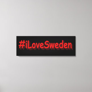 Impressão Em Tela "#iLoveSuécia" Design bonito. Comprar Agora